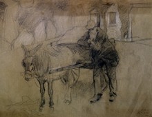Genre Picture: An Irishman with a donkey and cart 5507