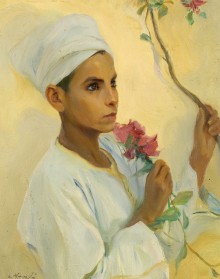 Egypt: Study of an Egyptian Boy with Flower 9438