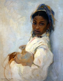 Marrakesh: A Native Girl Holding an Urn 9461