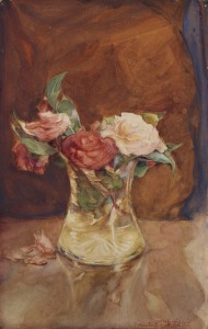 Still Life: Roses in a Glass Vase 112199