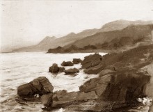 Landscape: A Rocky Sea Shore with Promontories Beyond 110874