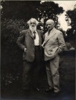 1930s Philip de László and Alfred Lys Baldry in the Garden at 3 Fitzjohn's Avenue, London