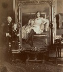 1908 Philip de László with Elisabeth Louise Janssen and her portrait, Amsterdam