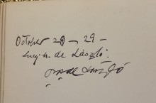 Mount Stewart: Philip and Lucy de László's Signatures in the Visitor's Book, 1934 